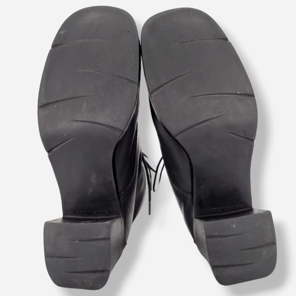 VINTAGE Y2K WHITE MOUNTAIN Lace Up Ankle Booties Black - Picture 10 of 15